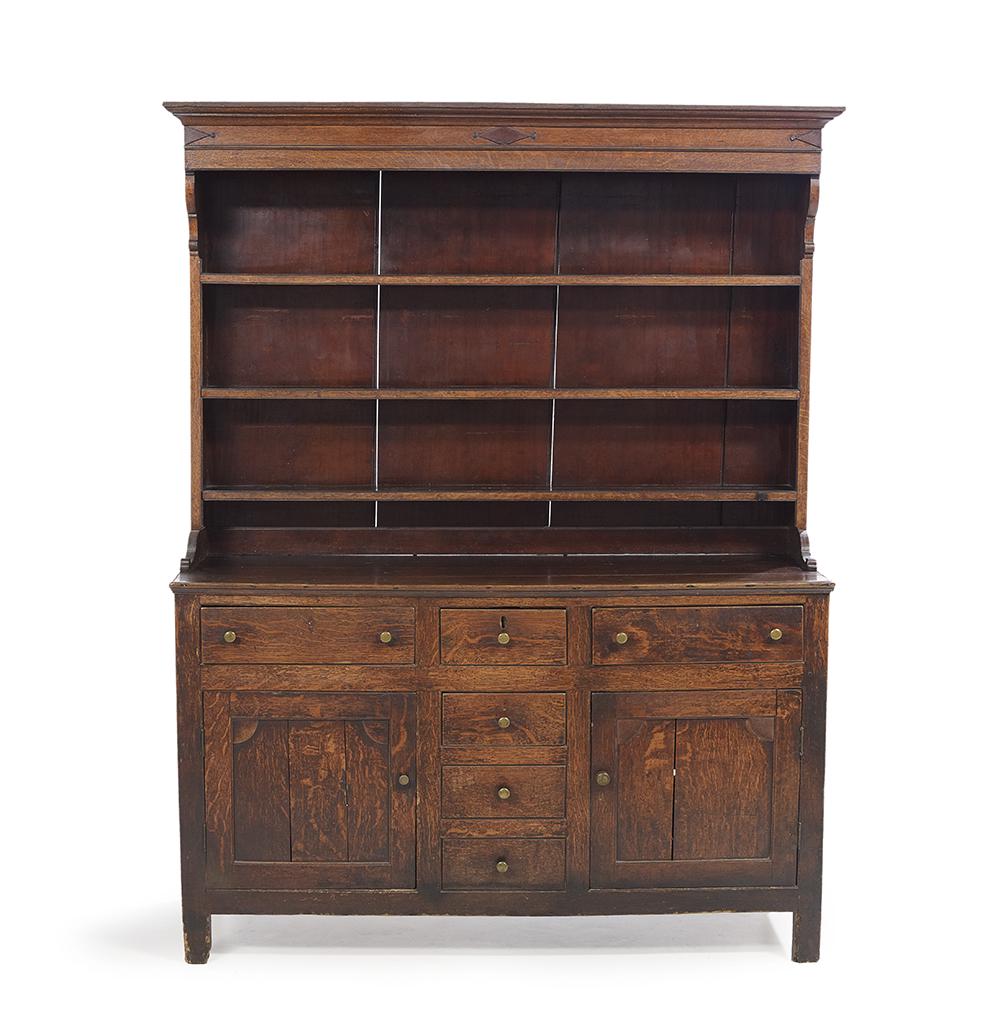 English Oak Two-Part Dresser (1 of 2)