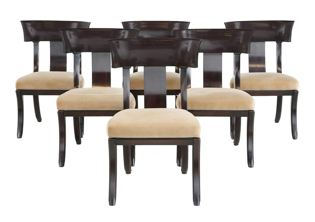 Suite of Six Henredon Ebonized Klismos Chairs (1 of 2)