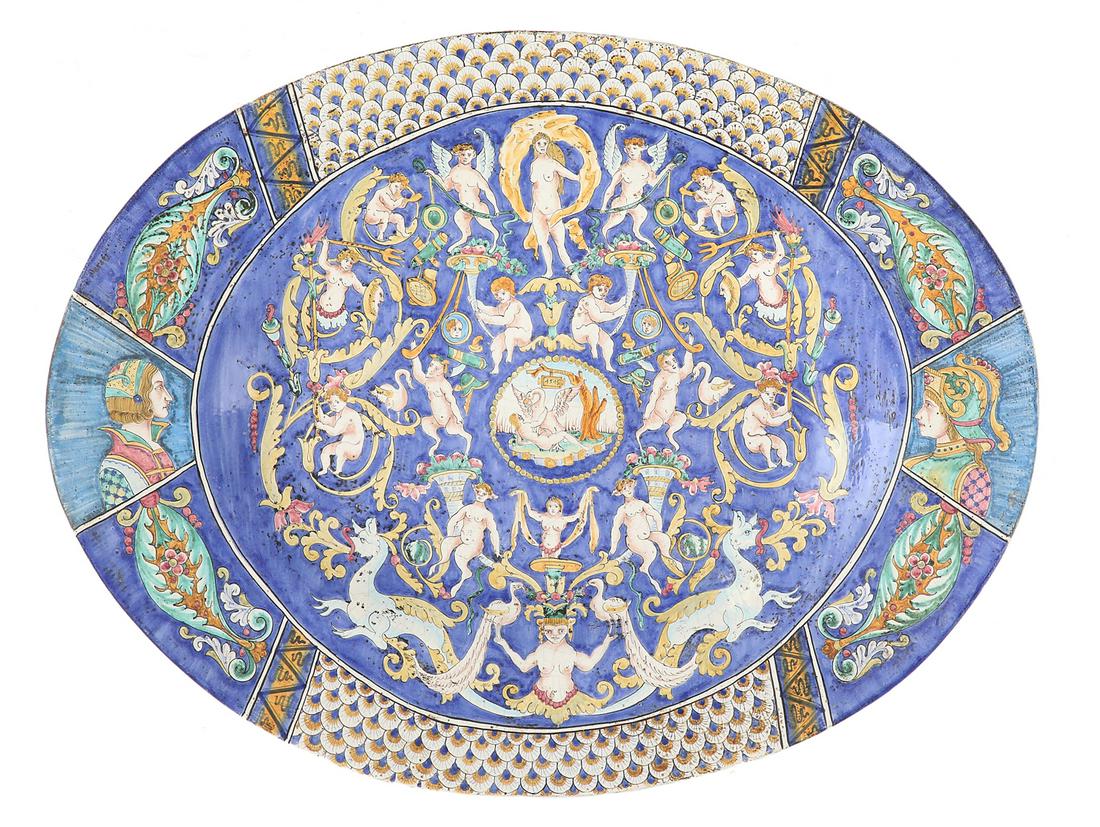 Italian "L'Antica di Deruta" Majolica Plaque (1 of 2)