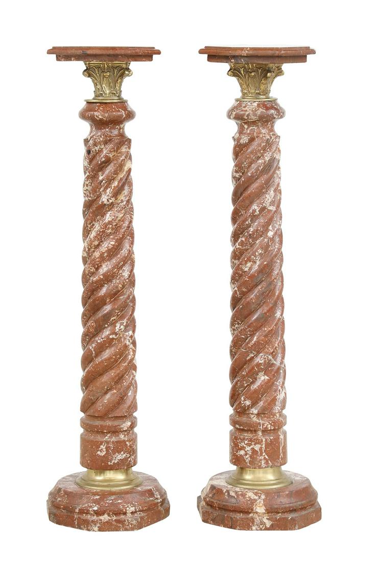 Pair of Italian Marble Pedestals (1 of 5)