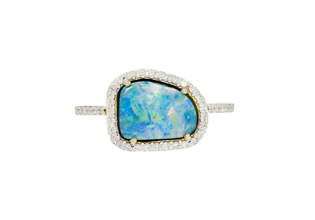 Black Opal and Diamond Ring (1 of 2)