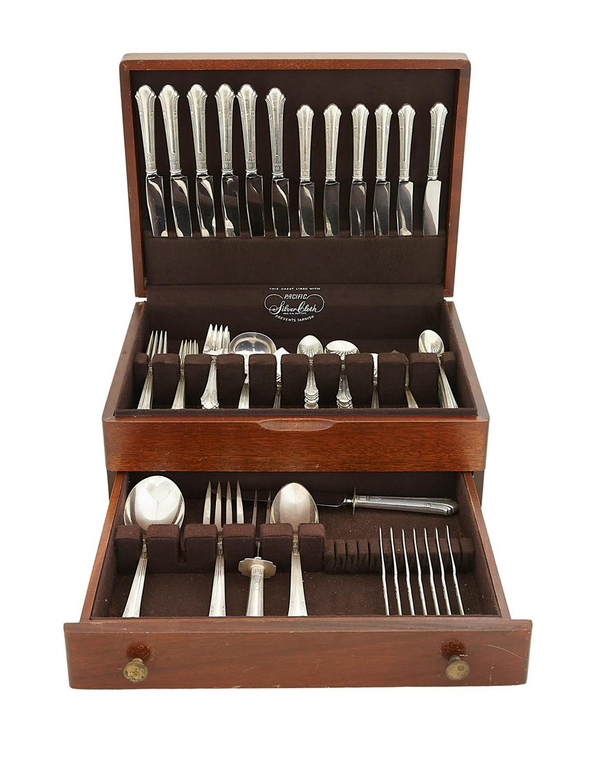 Gorham "Shamrock V" Sterling Silver Flatware Set (1 of 6)