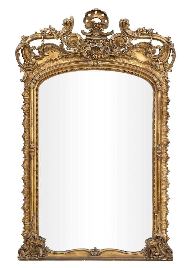 American Rococo Revival Overmantel Mirror (1 of 2)