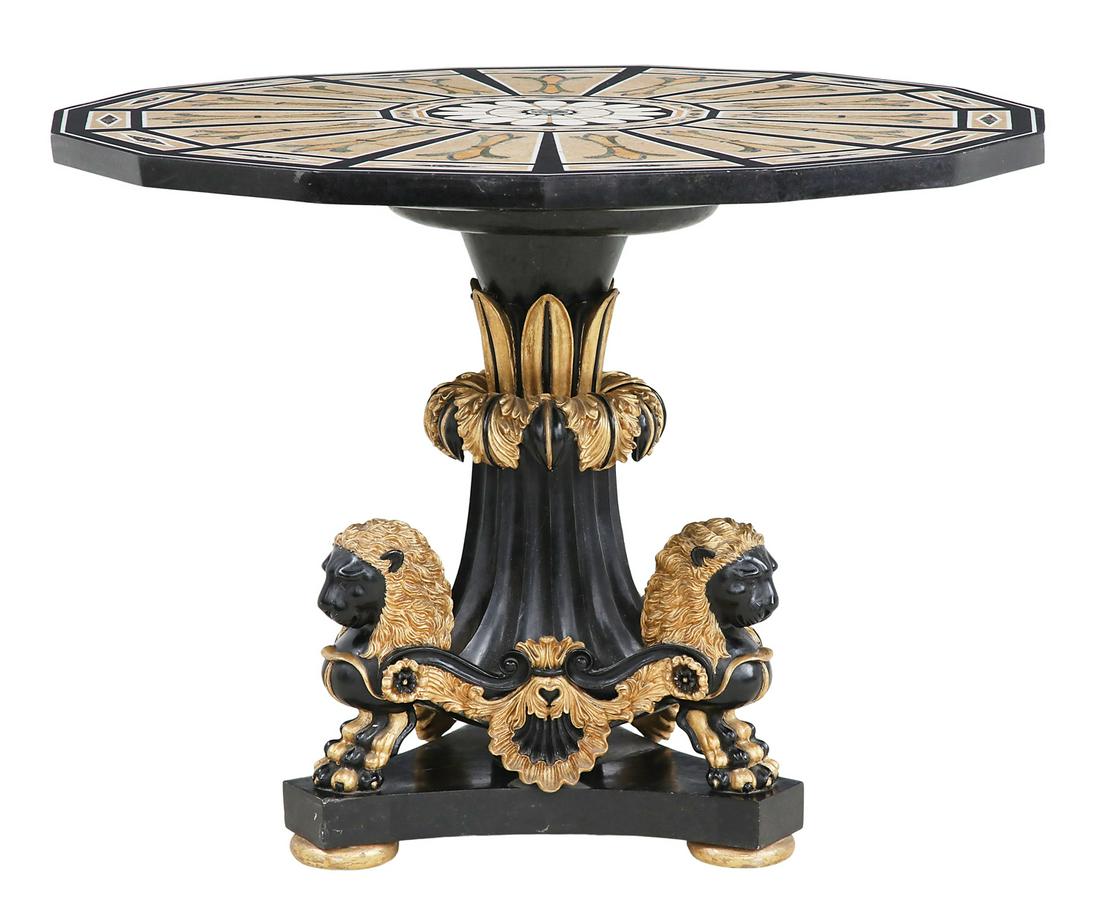 Empire-Style Marble-Top Center Table (1 of 4)