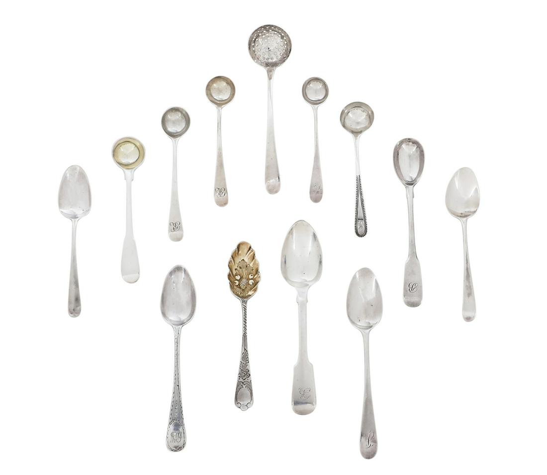 Twelve Bateman Family Small Sterling Spoons (1 of 2)