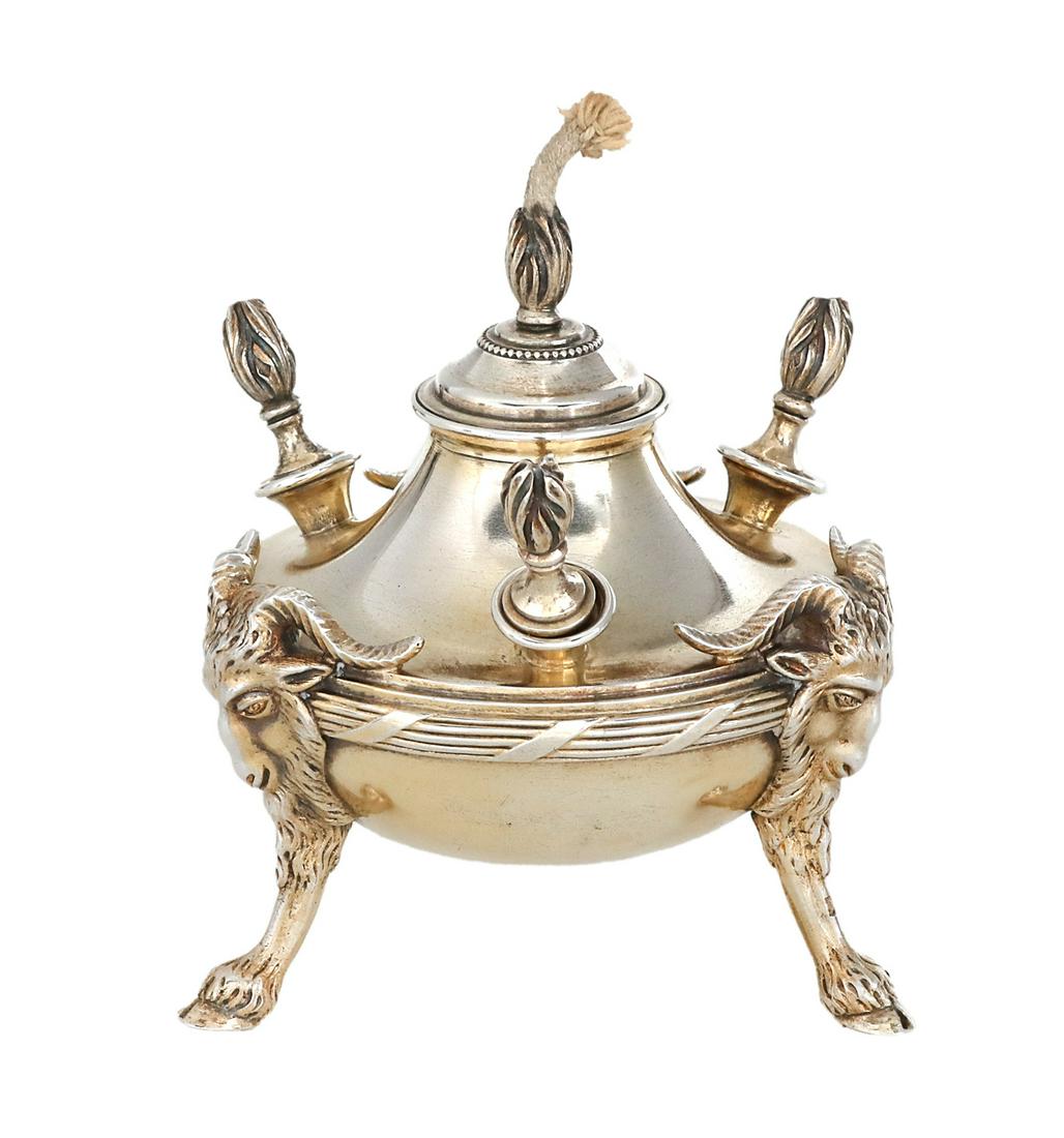 French Belle Epoque Silver Gilt Table Lighter (1 of 3)