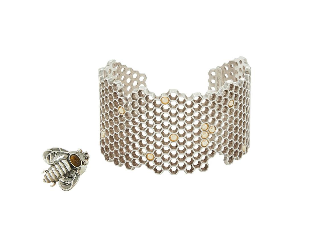 Mignon Faget "Hive" Bracelet and Pin (1 of 3)