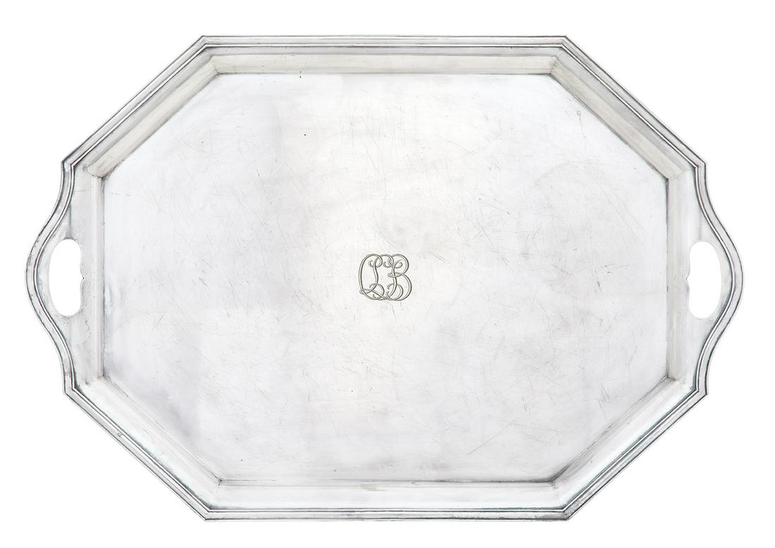 Tiffany-Retailed Silverplate Tea Tray (1 of 1)