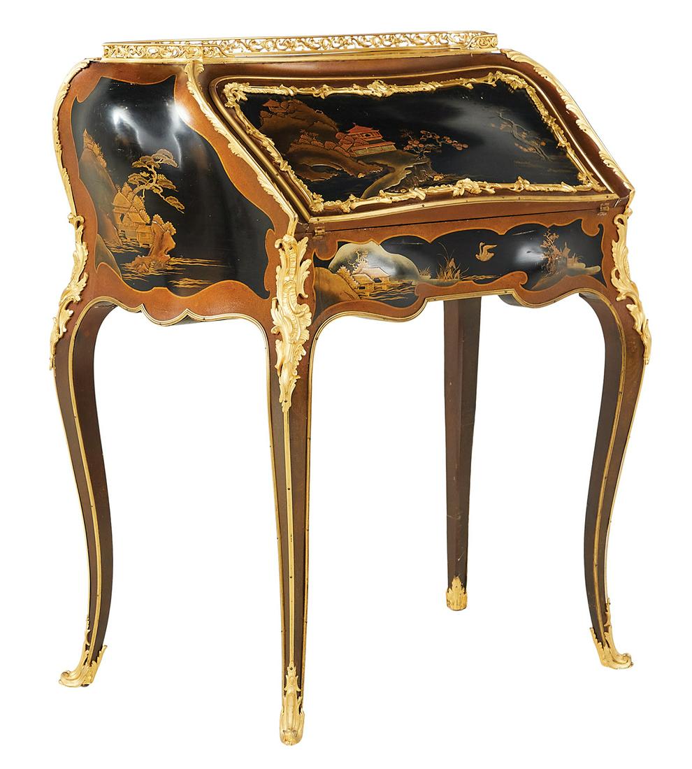 Louis XV-Style Ormolu-Mounted Bureau de Pente (1 of 4)