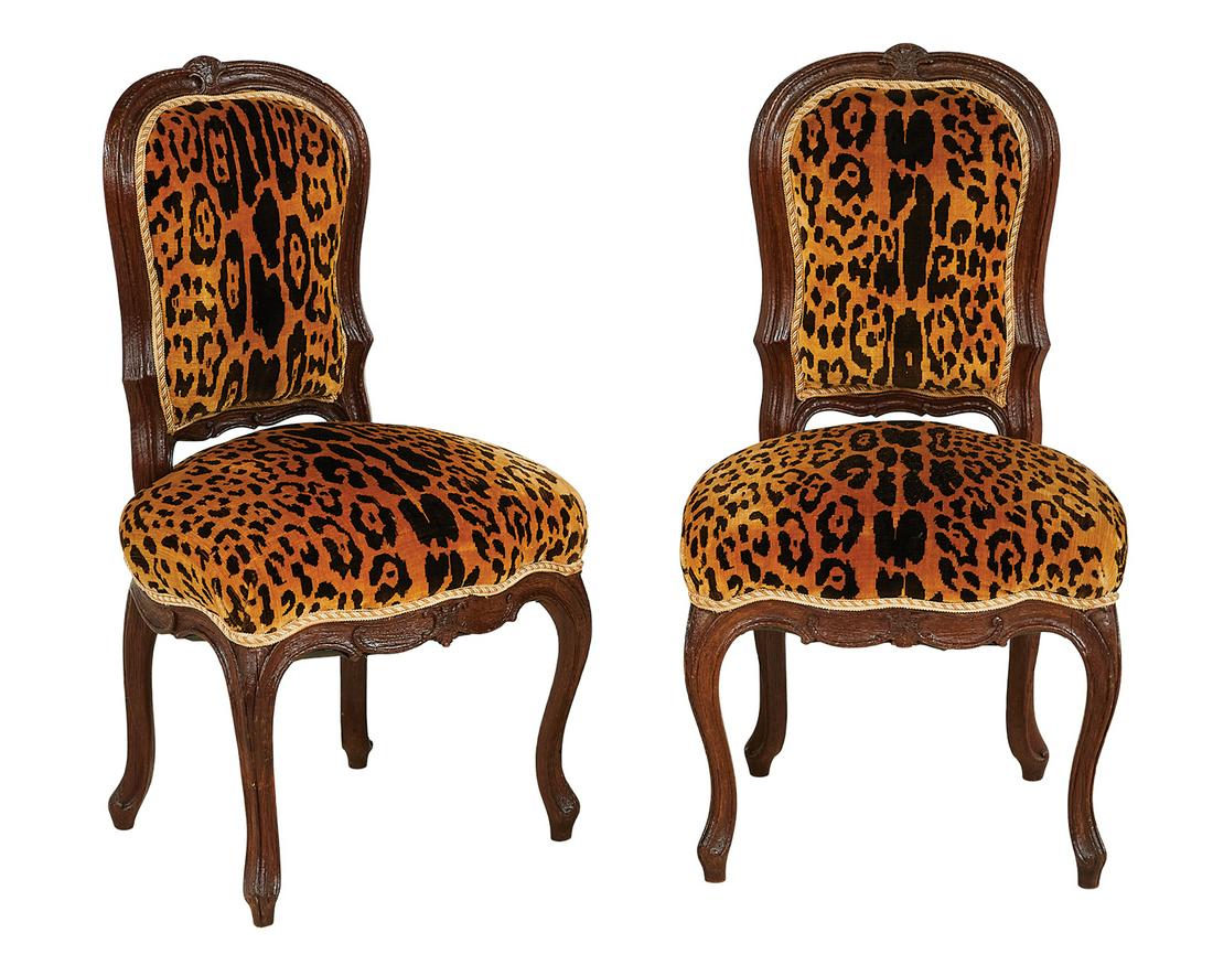 Pair of Louis XV Oak Side Chairs (1 of 2)