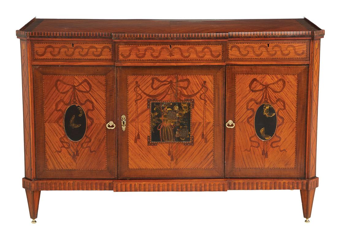 Dutch Neoclassical Satinwood and Mahogany Cabinet (1 of 3)