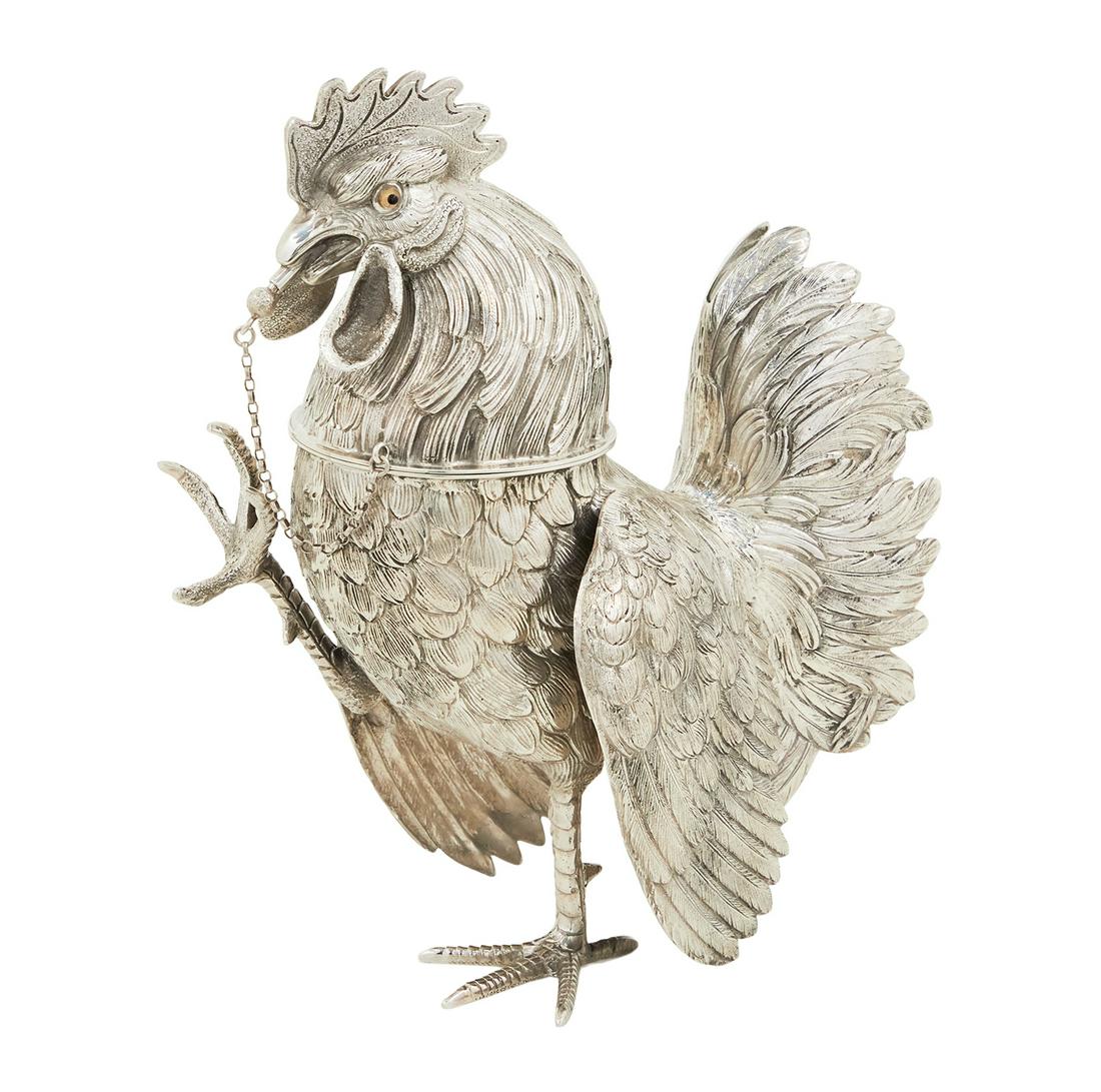 German "Fighting Cockerel" Silver Cocktail Shaker (1 of 4)