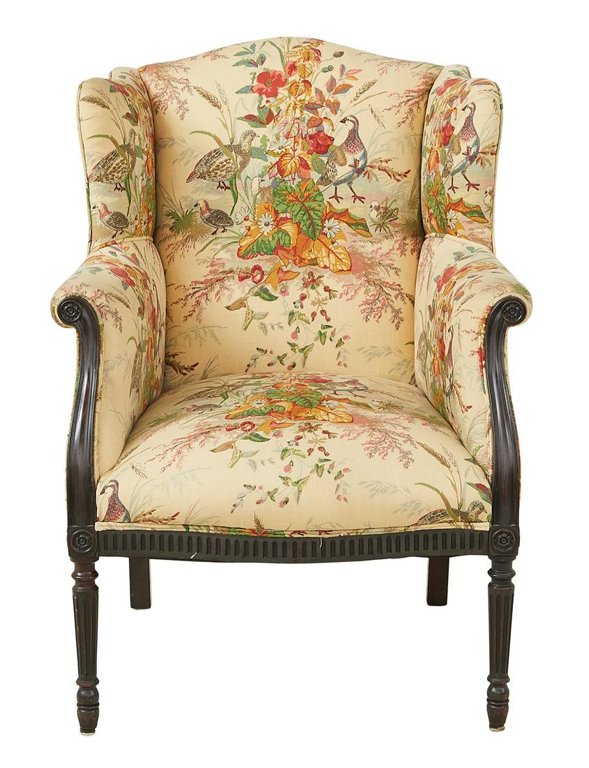 Diminutive Sheraton-Style Mahogany Wing Chair (1 of 3)