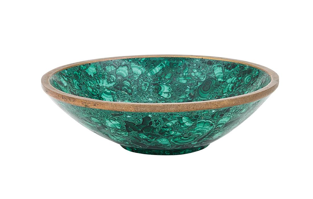Malachite and Brass Bowl (1 of 2)