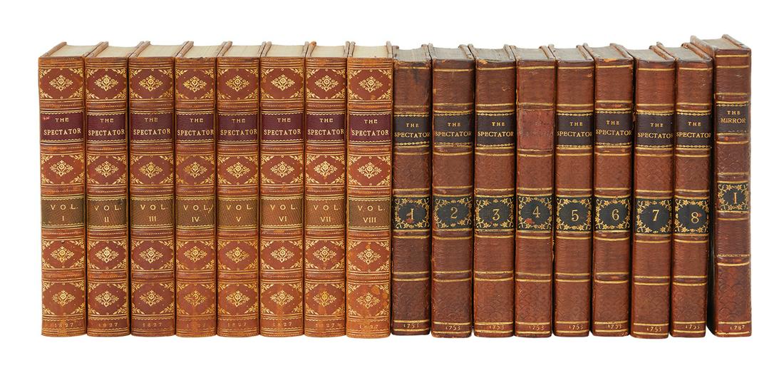 Two Leather-Bound Sets of The Spectator (1 of 1)