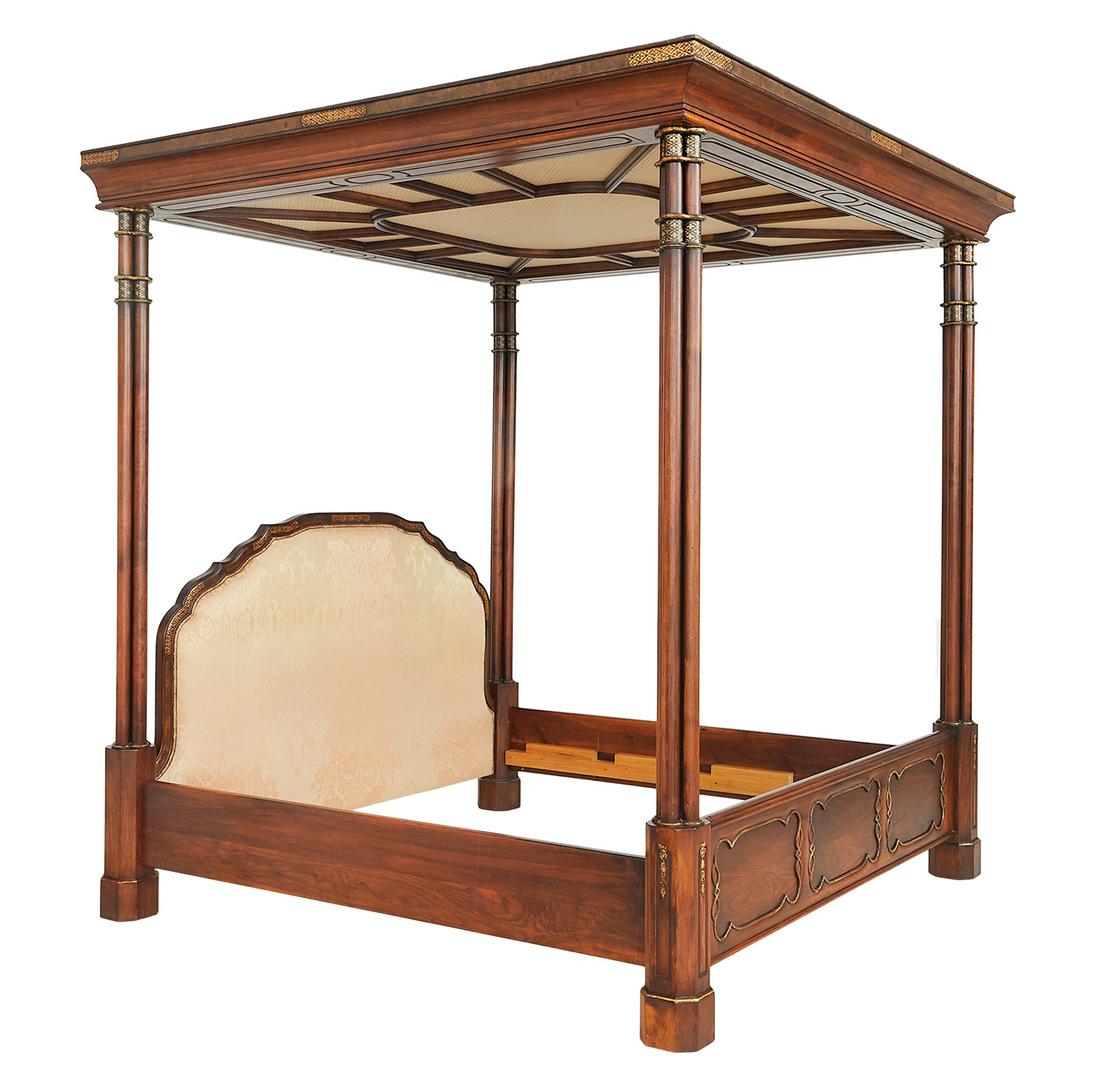 Impressive Bench-Made Walnut Four-Post Canopy Bed (1 of 3)