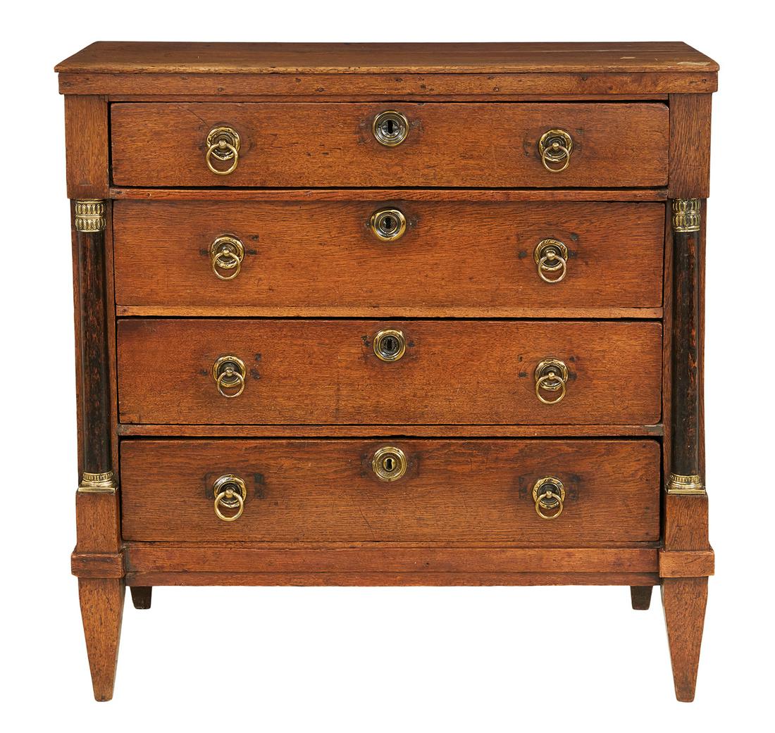 Provincial Empire-Style Oak Commode (1 of 3)