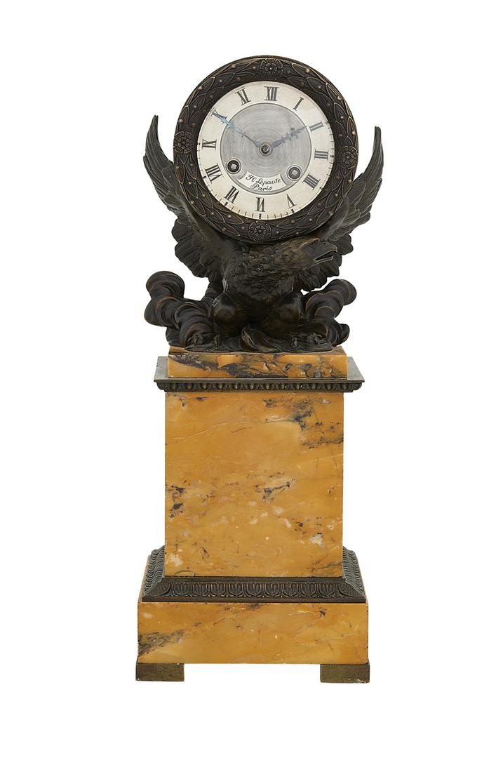 French Louis-Philippe Bronze and Marble Clock (1 of 7)