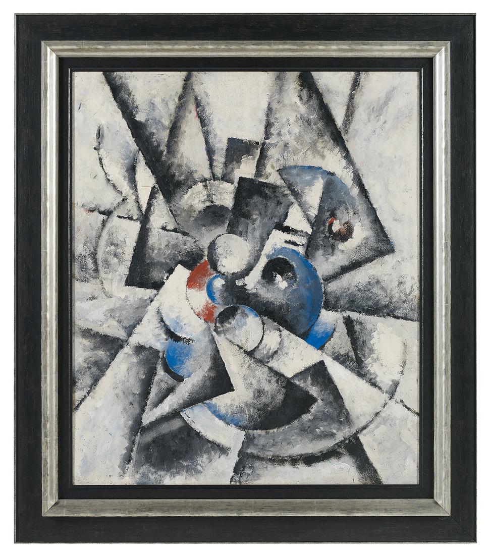 Robert Marc (Swiss/French, 1943-1993): Robert Marc (Swiss/French, 1943-1993) "Composition Cubiste", ca. 1975 oil on masonite signed lower left. Framed. 34-3/4" x 29", framed 43-1/2" x 38" Provenance: Vente Marchaut, France, March 23, 1996,