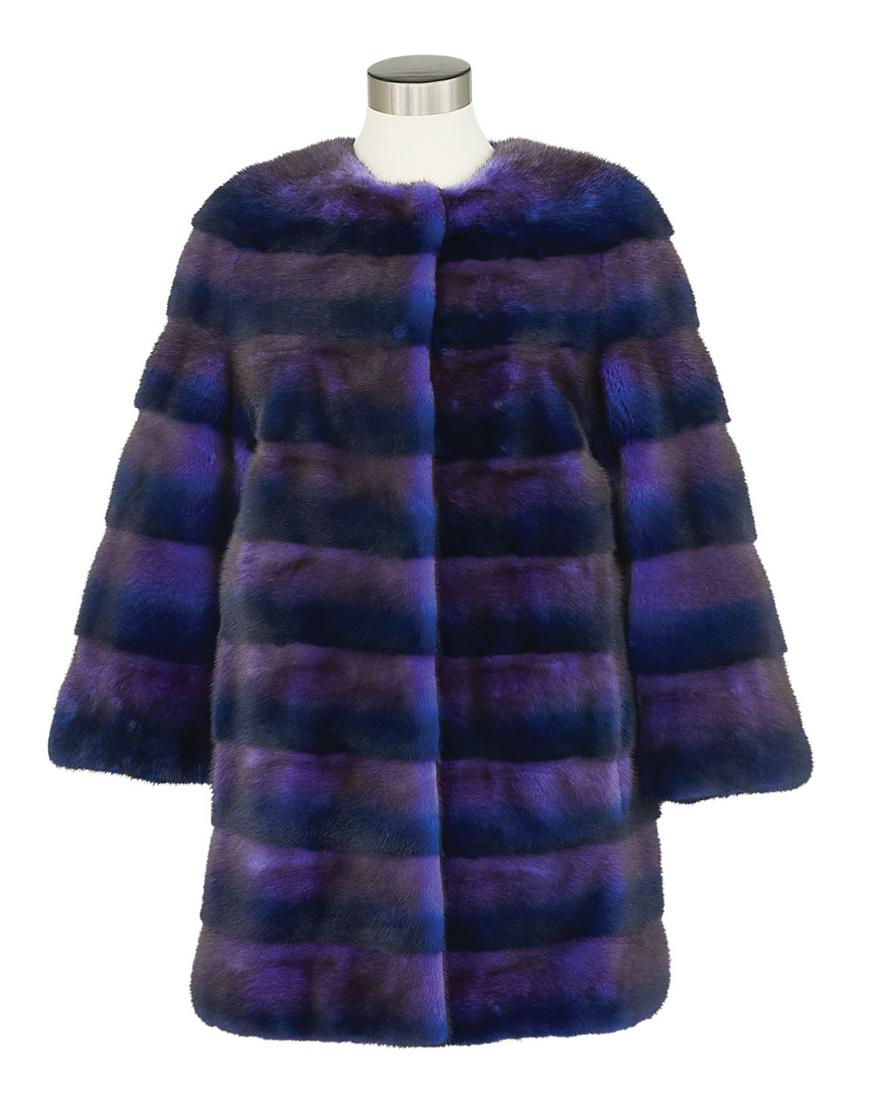 Aubergine Ombre Mink Coat (1 of 1)
