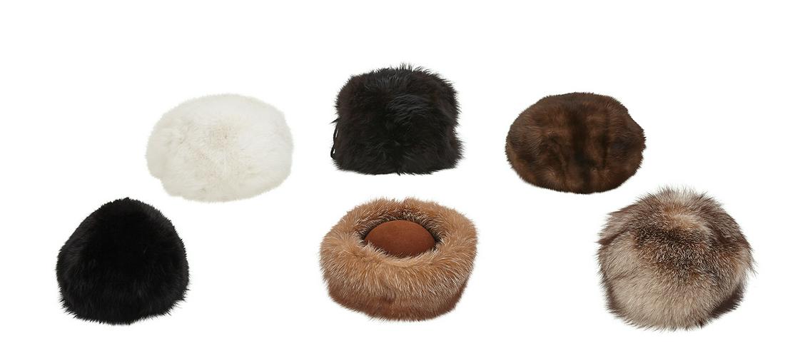 Five Assorted Fur Hats and a Fur Muff (1 of 5)