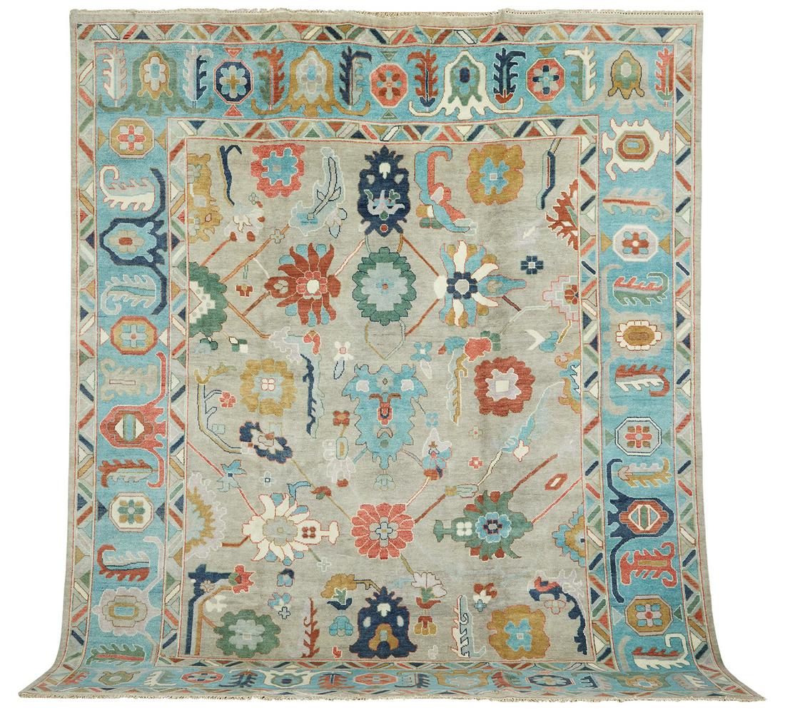 Turkish Angora Oushak Carpet: Turkish Angora Oushak Carpet 12' 2" x 14' 9"