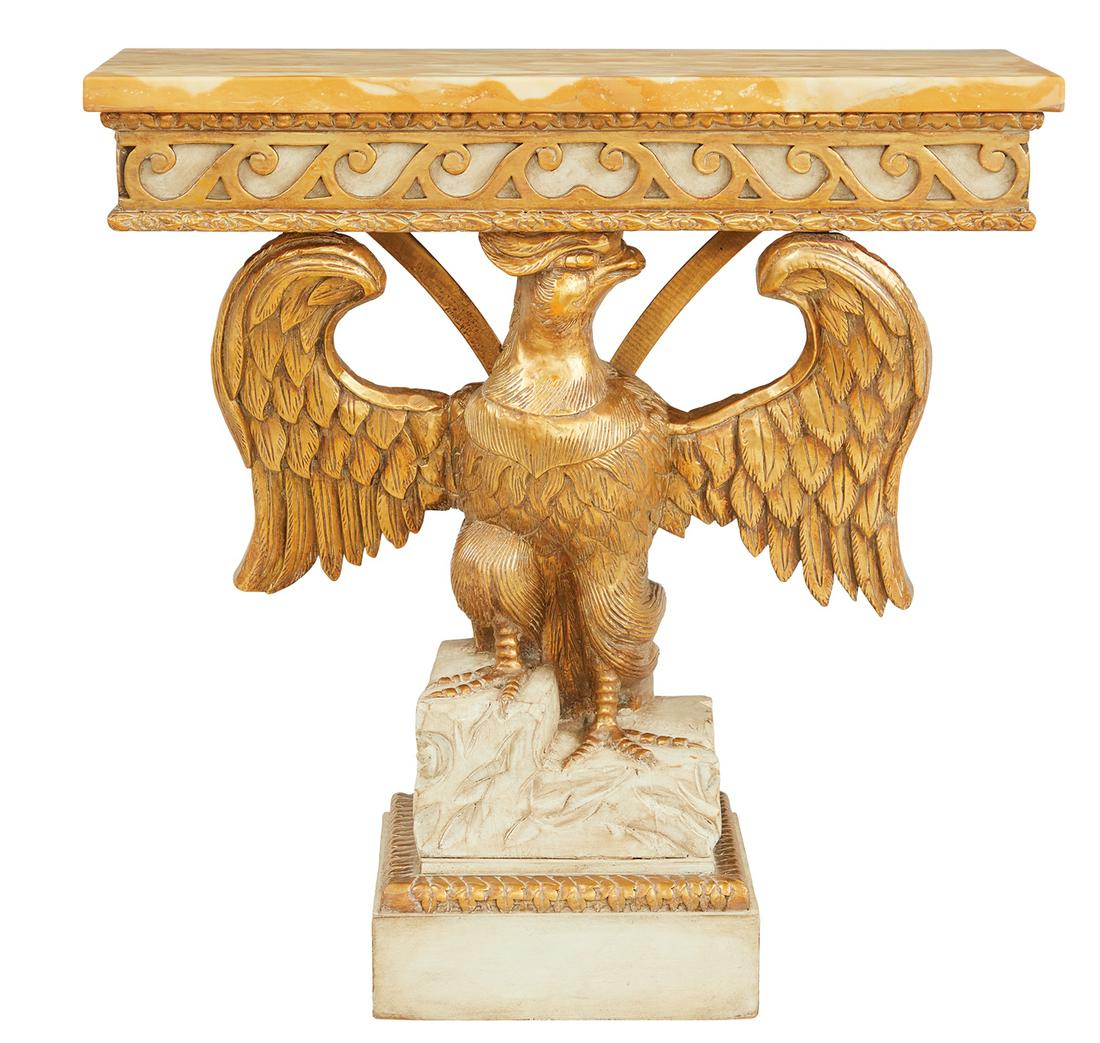 Regency-Style Marble-Top Side Table (1 of 4)