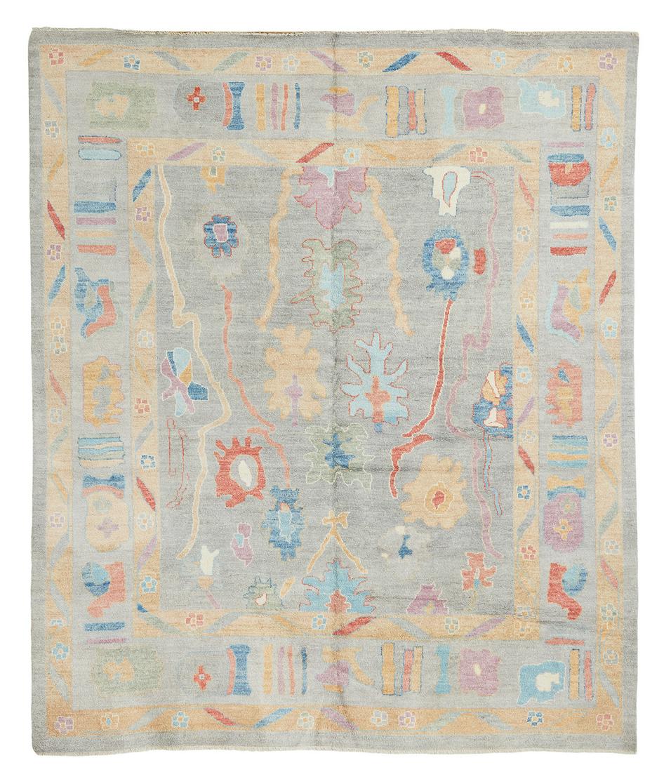Oushak Carpet: Oushak Carpet 8' 3" x 9' 9"