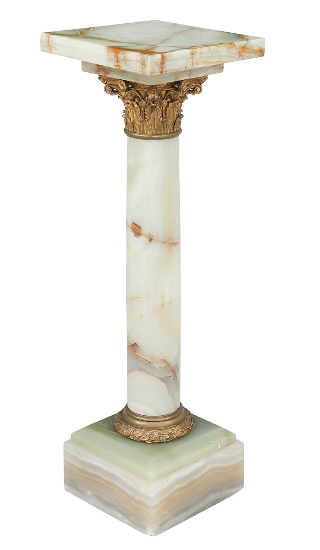 French Onyx and Gilt-Bronze Pedestal (1 of 3)