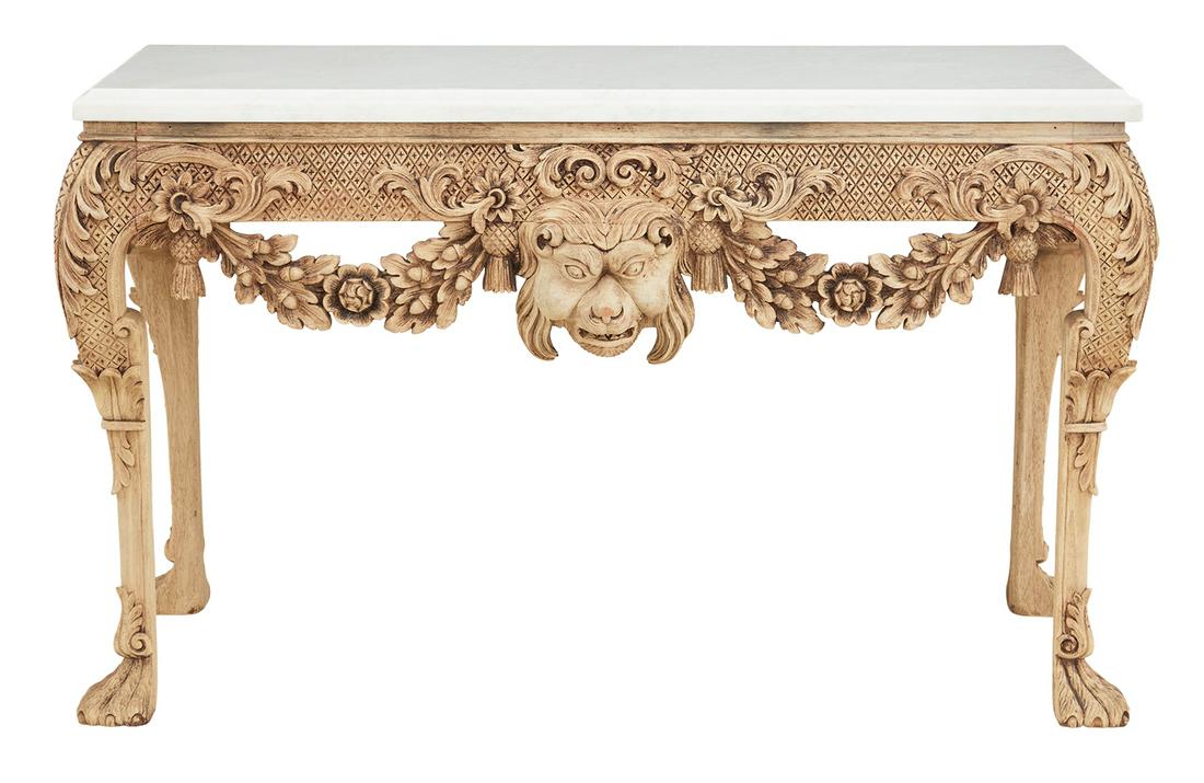 Regency-Style Marble-Top Side Table (1 of 5)