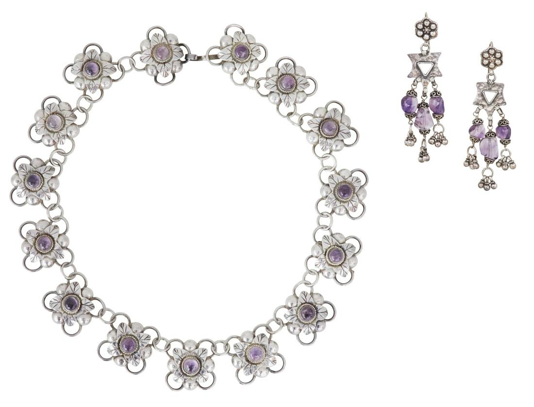 Amethyst Necklace and Earrings Suite (1 of 3)