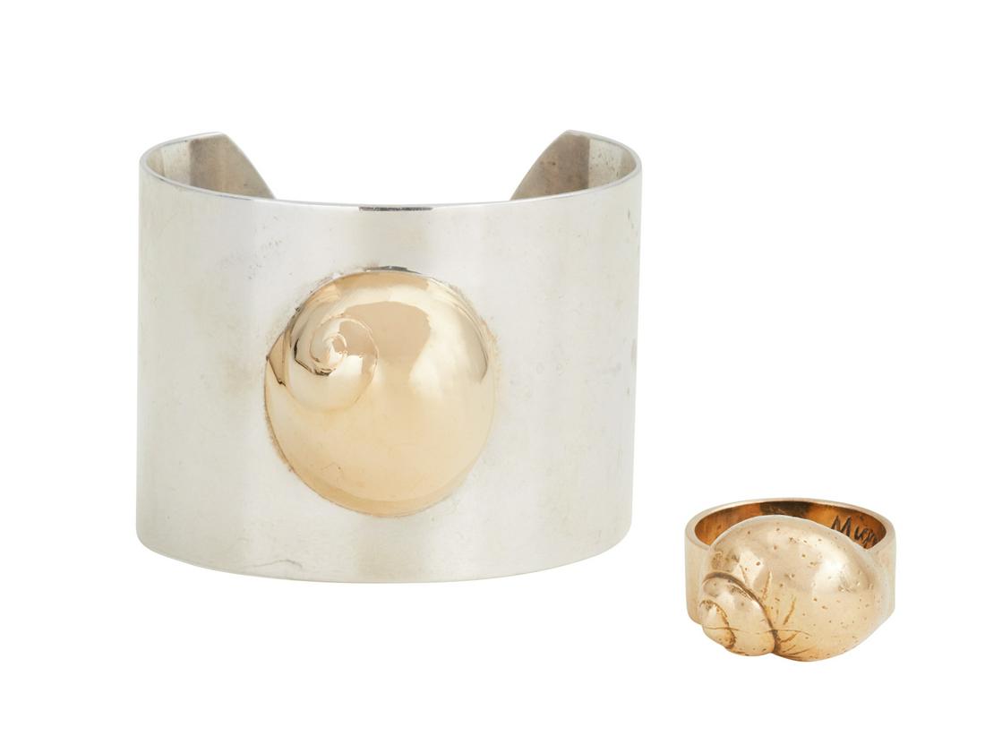 Mignon Faget Moonsnail Cuff Bracelet and Ring (1 of 6)