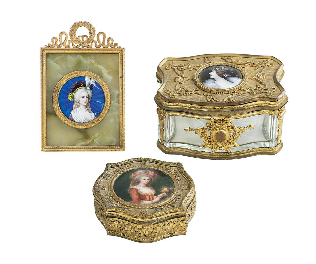 Three French Gilt-Bronze Boudoir Objects (1 of 1)