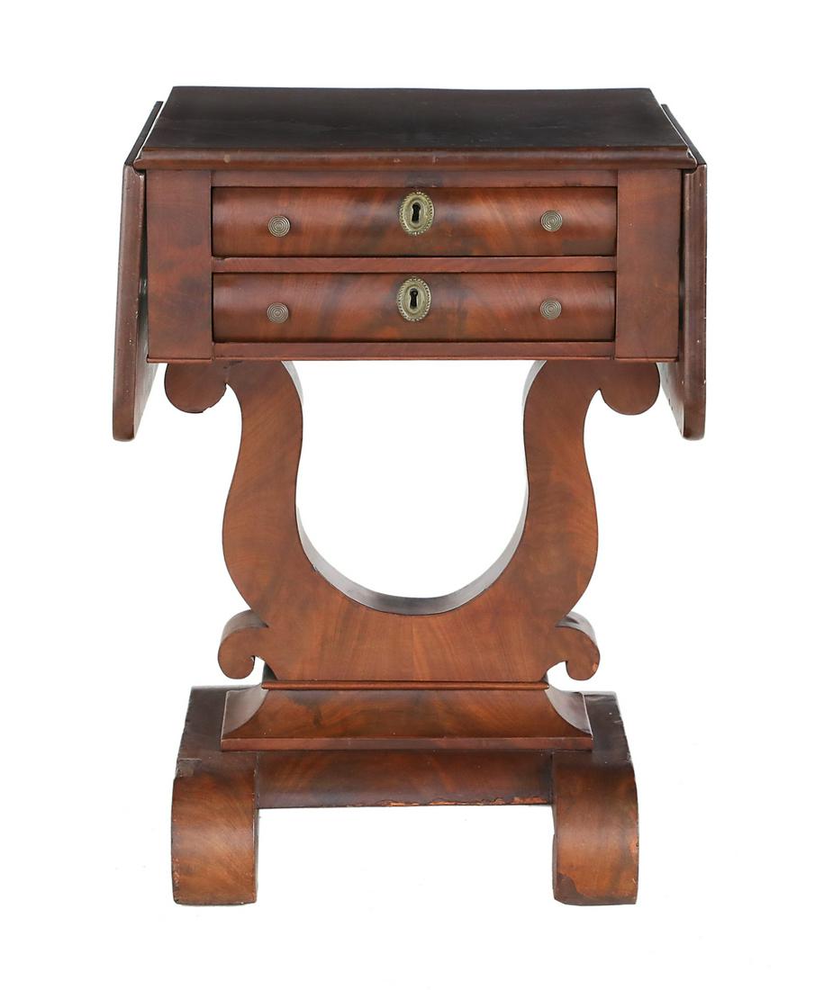 American Late Classical Mahogany Work Table (1 of 3)