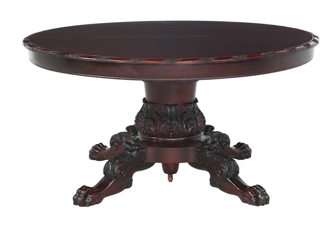 American Mahogany Round Dining Table (1 of 3)