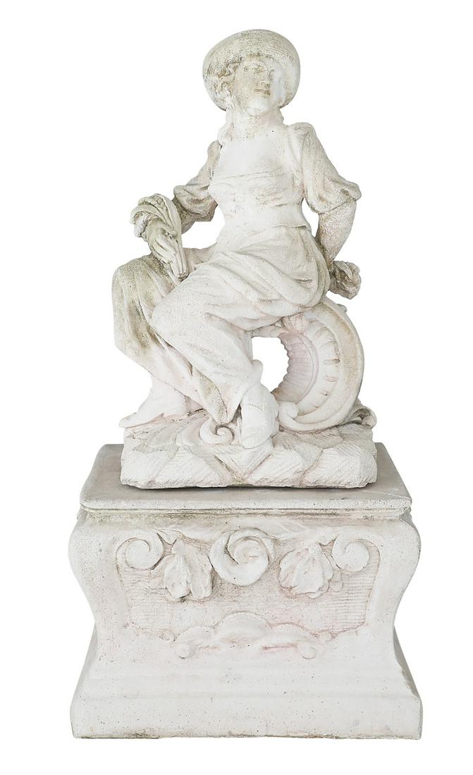 Cast Stone Garden Figure of "Autumn" (1 of 7)