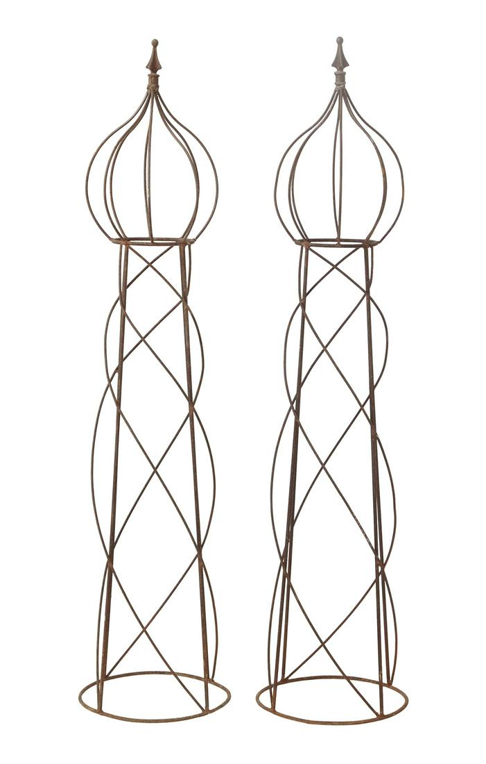 Pair of Iron Garden Topiary Stands (1 of 1)