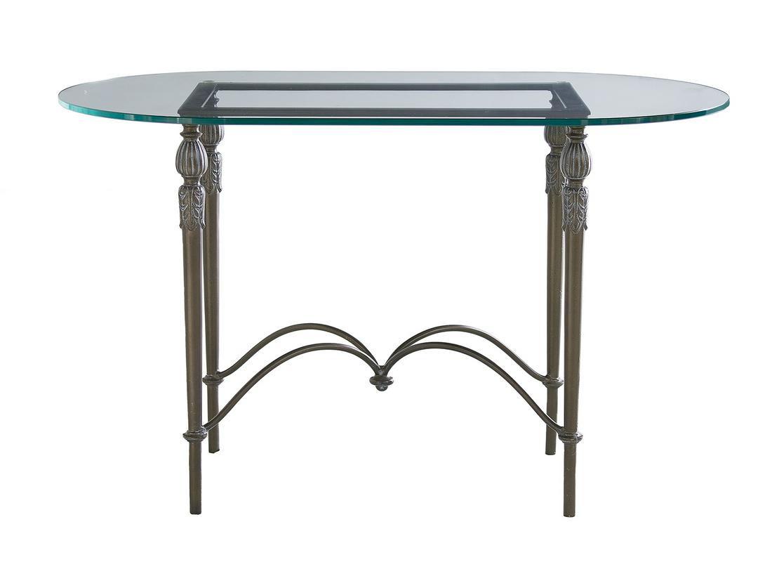 Contemporary Steel and Glass-Top Occasional Table (1 of 1)