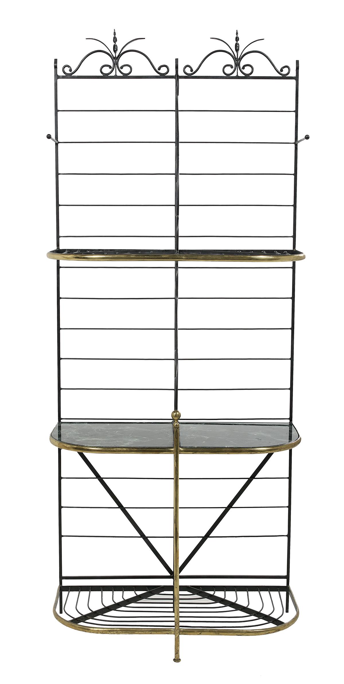 Brass and Wrought Iron Baker's Rack (1 of 2)