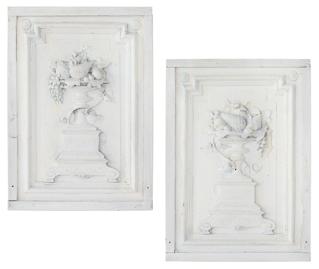 Pair of Plaster Plaques of Fruit Compotes (1 of 5)
