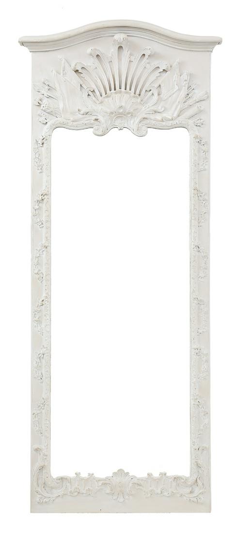 White-Painted Pier Mirror in the Rococo Taste (1 of 2)