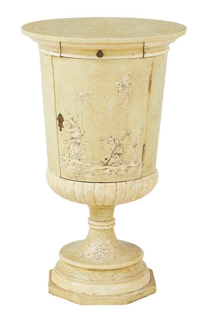 Painted Urn-Form Bedside Commode (1 of 2)