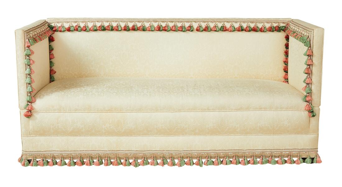 Ivory Damask Knole Sofa (1 of 3)