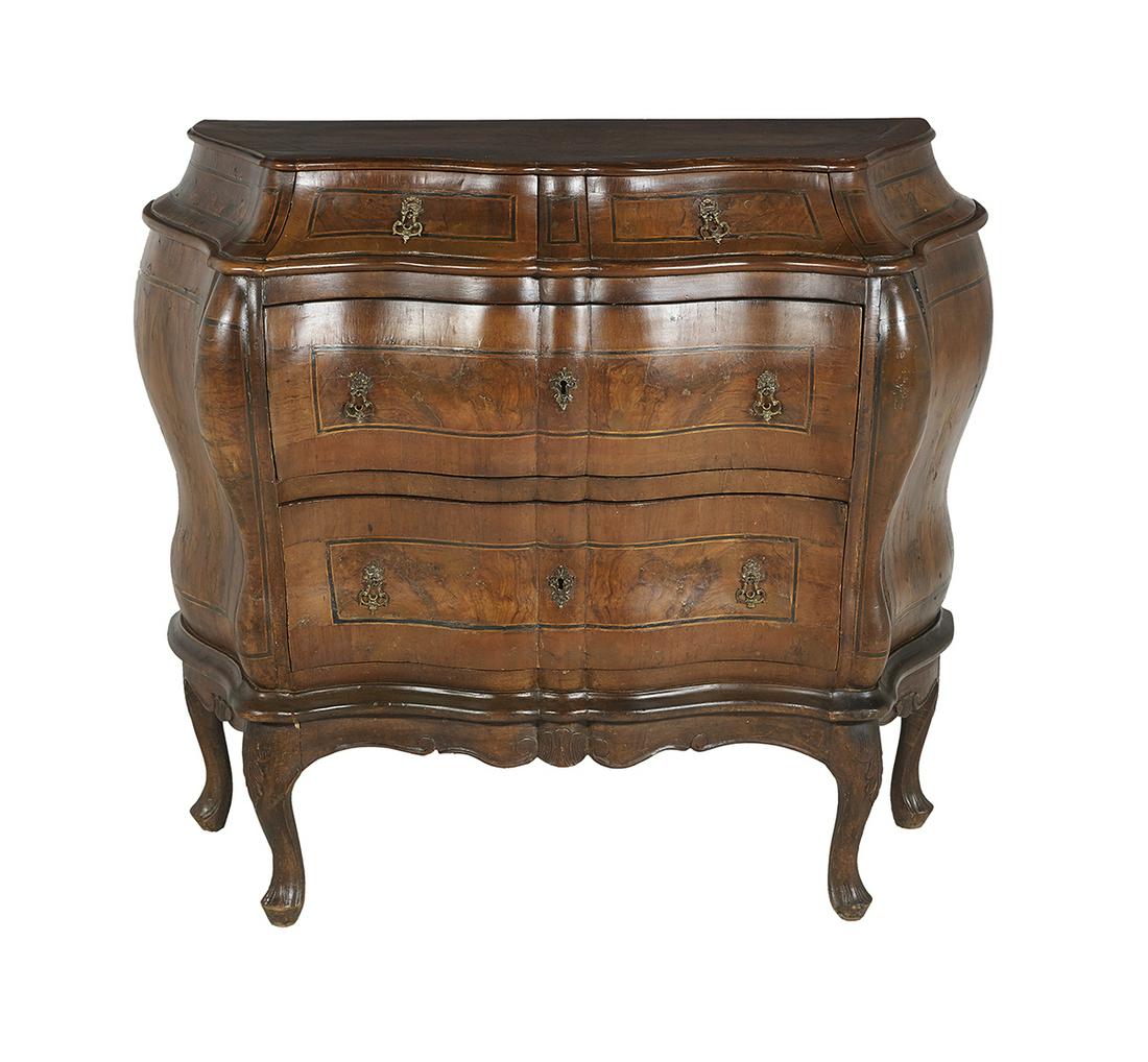 Italian Fruitwood Bombe Commode (1 of 2)