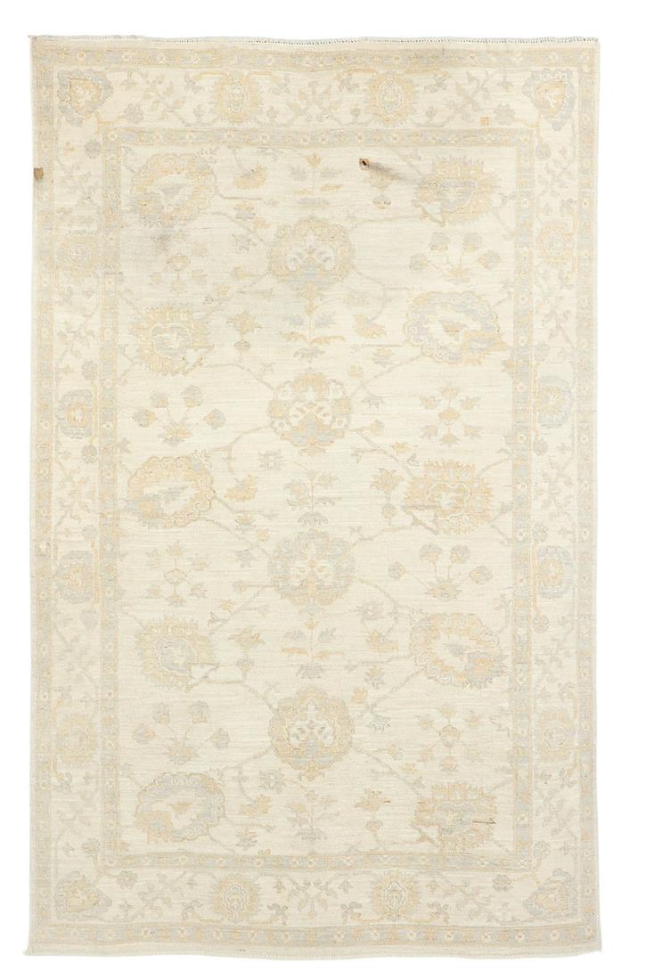 Turkish Oushak Carpet: Turkish Oushak Carpet 6' x 9' Provenance: Collection of Rosemary James, New Orleans, Louisiana.