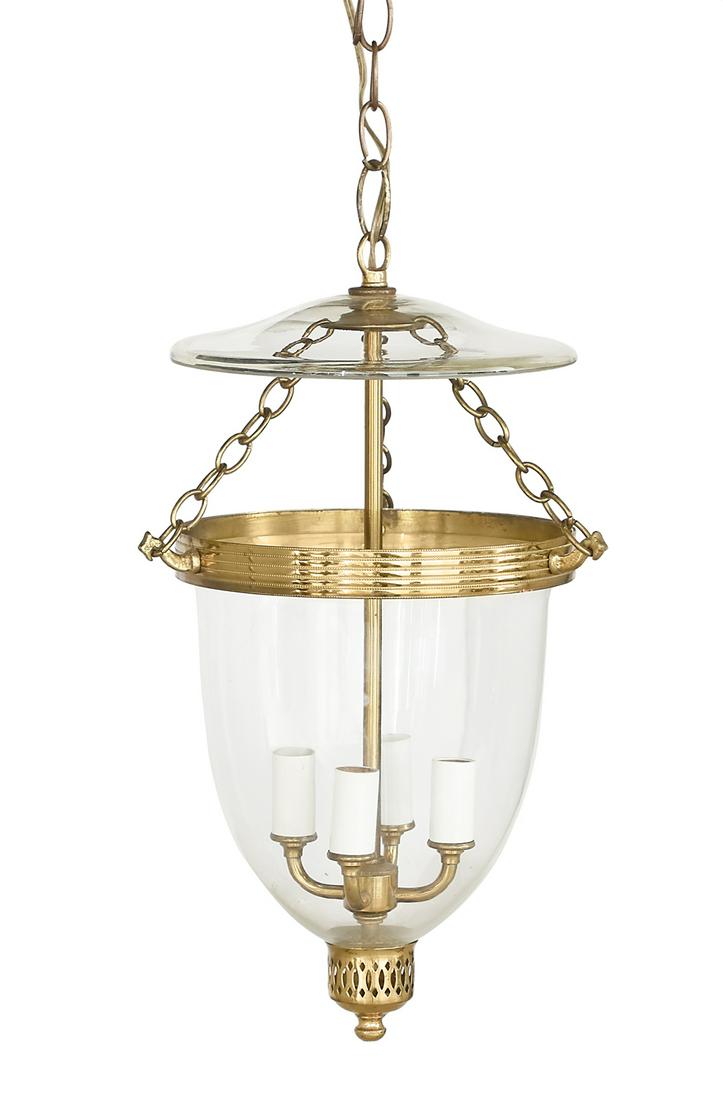 English Gilt-Brass and Glass Bell-Form Lantern (1 of 1)