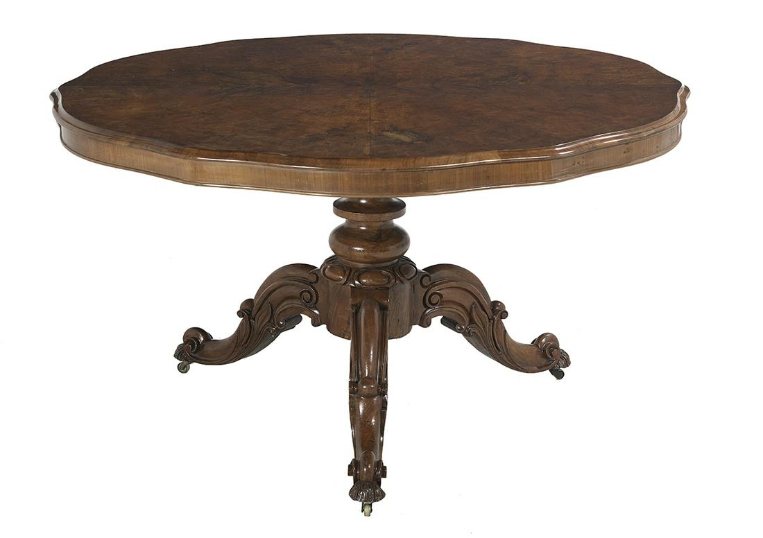 Victorian Walnut Center Table (1 of 1)