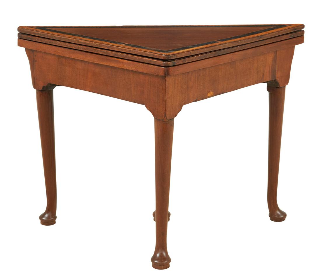 Queen Anne-Style Mahogany Game Table (1 of 4)