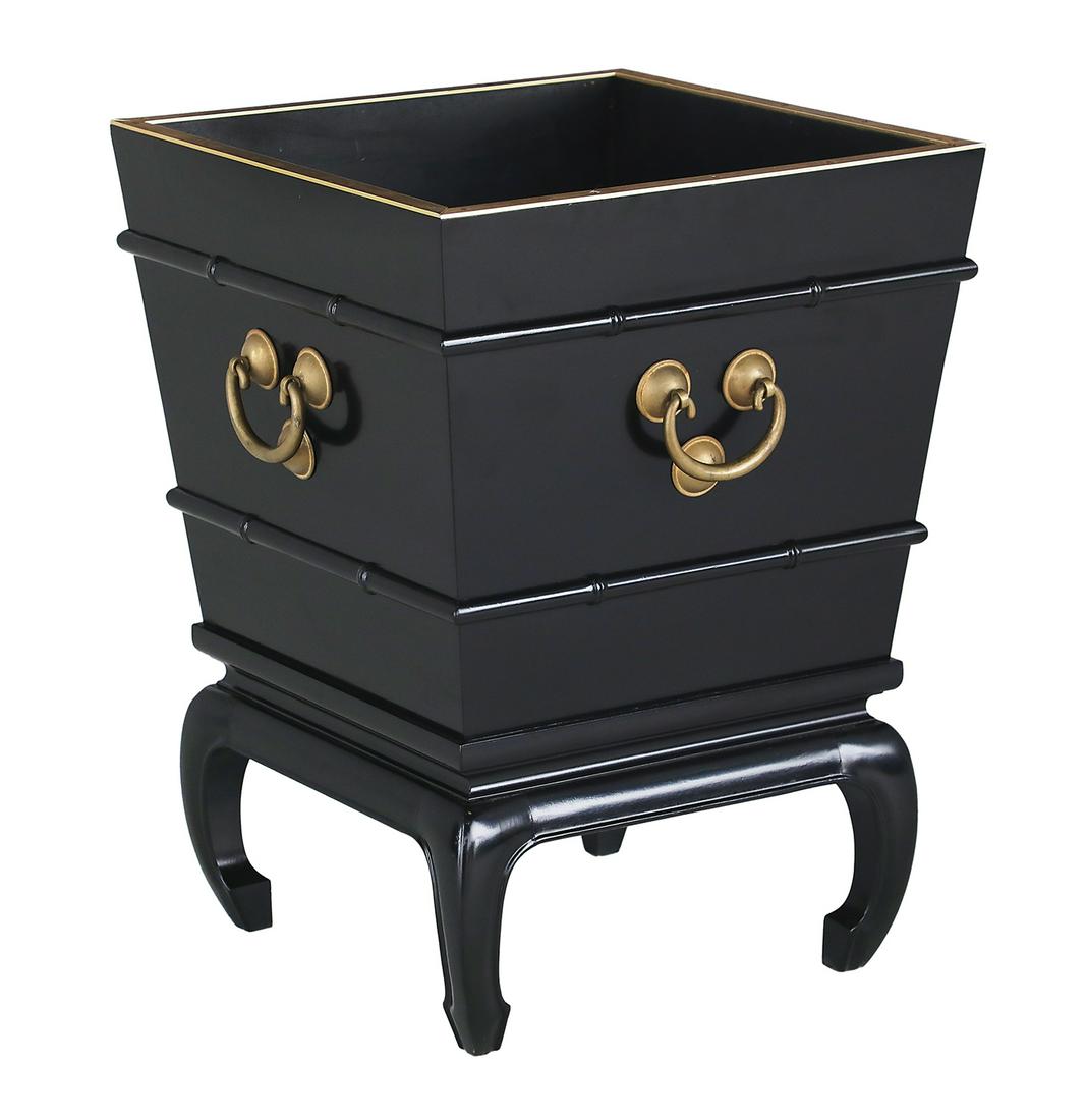 Asian-Style Ebonized and Brass-Mounted Tree Tub (1 of 2)