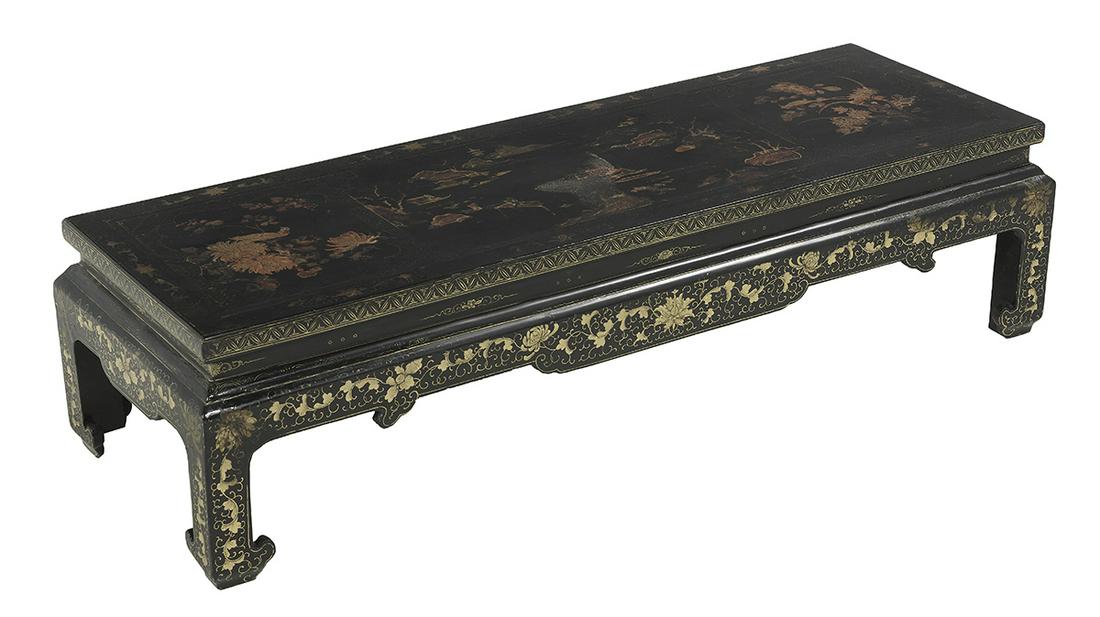 Chinese Black Lacquer Low Table (1 of 2)